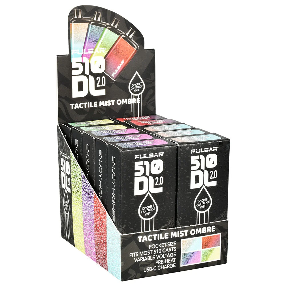 Pulsar 510 DL 2.0 Mist Series Auto-Draw VV Vape Bar – 650mAh 10PC DISP –