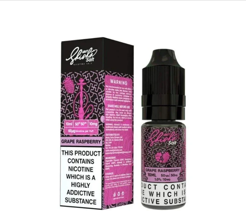 Nasty Juice Shisha Nic Salts 10ml - Grape Raspberry