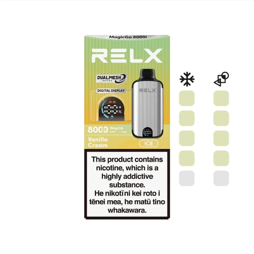 RELX MagicGo Vanilla Cream (Ice) 8000i Puff 18mg/mL